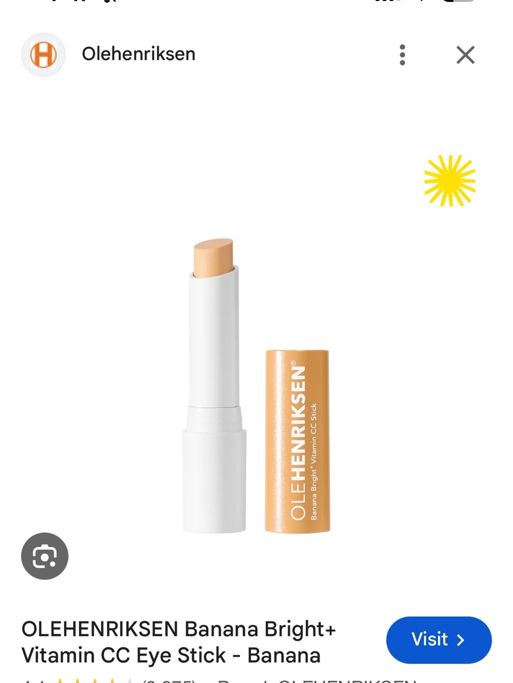 Ole Henriksen Banana Bright+ Vitamin CC Eye Stick — Banana